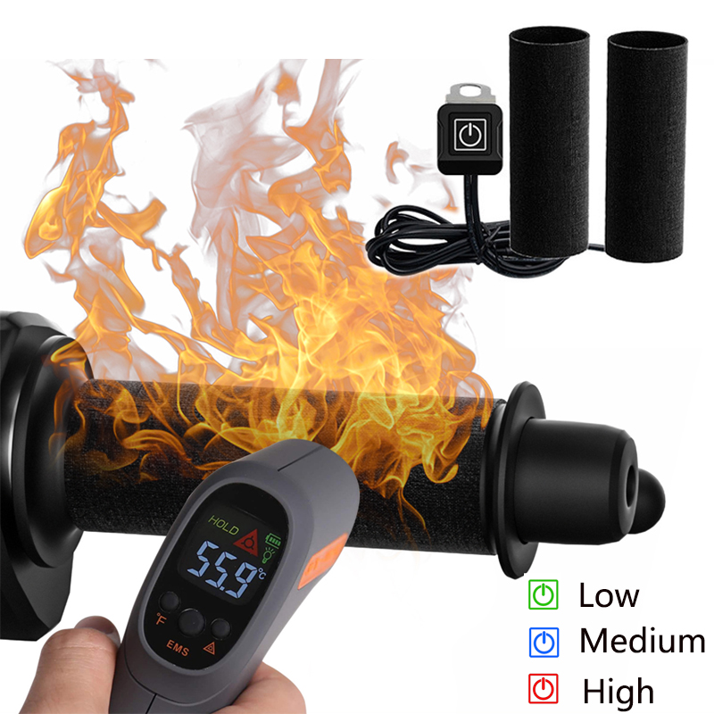 Handlebar Grip Heated - 12v 3-Gang Motorrad beheizte Handgriffe wasserdicht