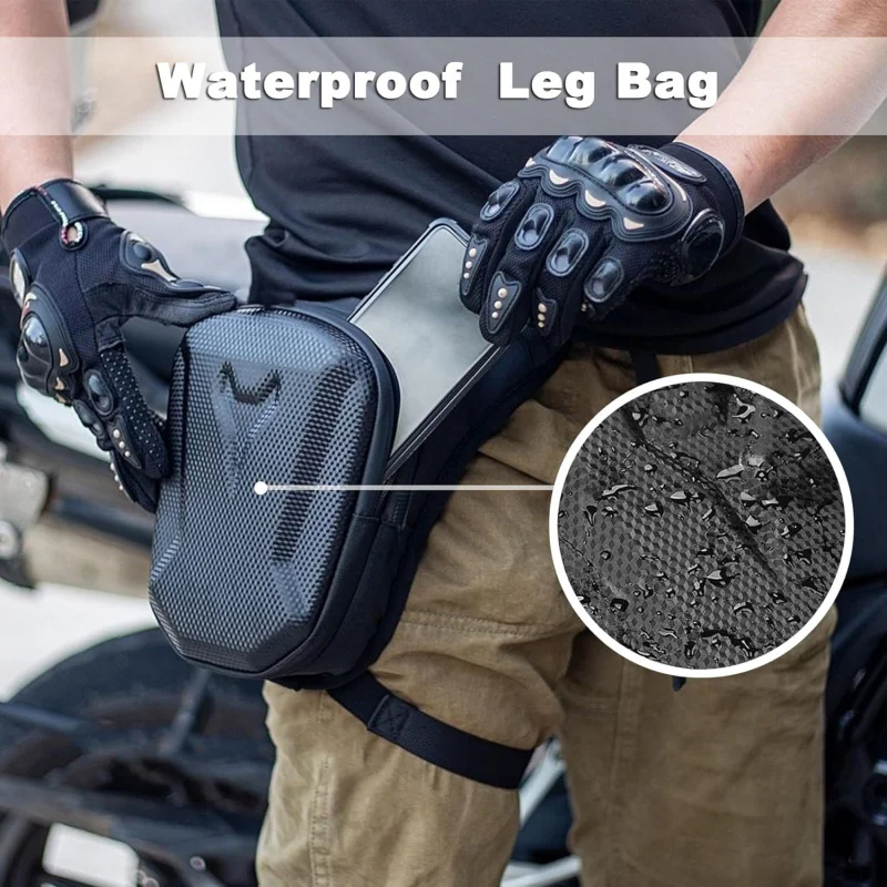 Motorcycle Gear Companies - Motorrad-Beintasche Wasserdichte Hüfttasche Crossbody-Tasche für Biker