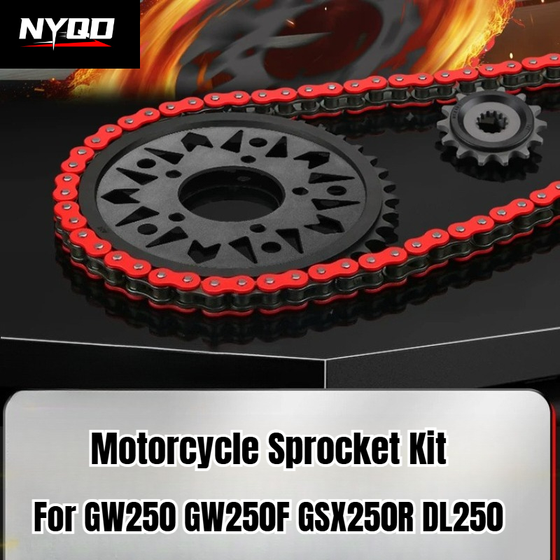 Motorcycle Gear Oil For Chain - Motorrad 14T 46T Kettenrad-Öldichtungs-Kettensatz, geräuscharmer Getriebe-Antriebsstrang-Ersatz