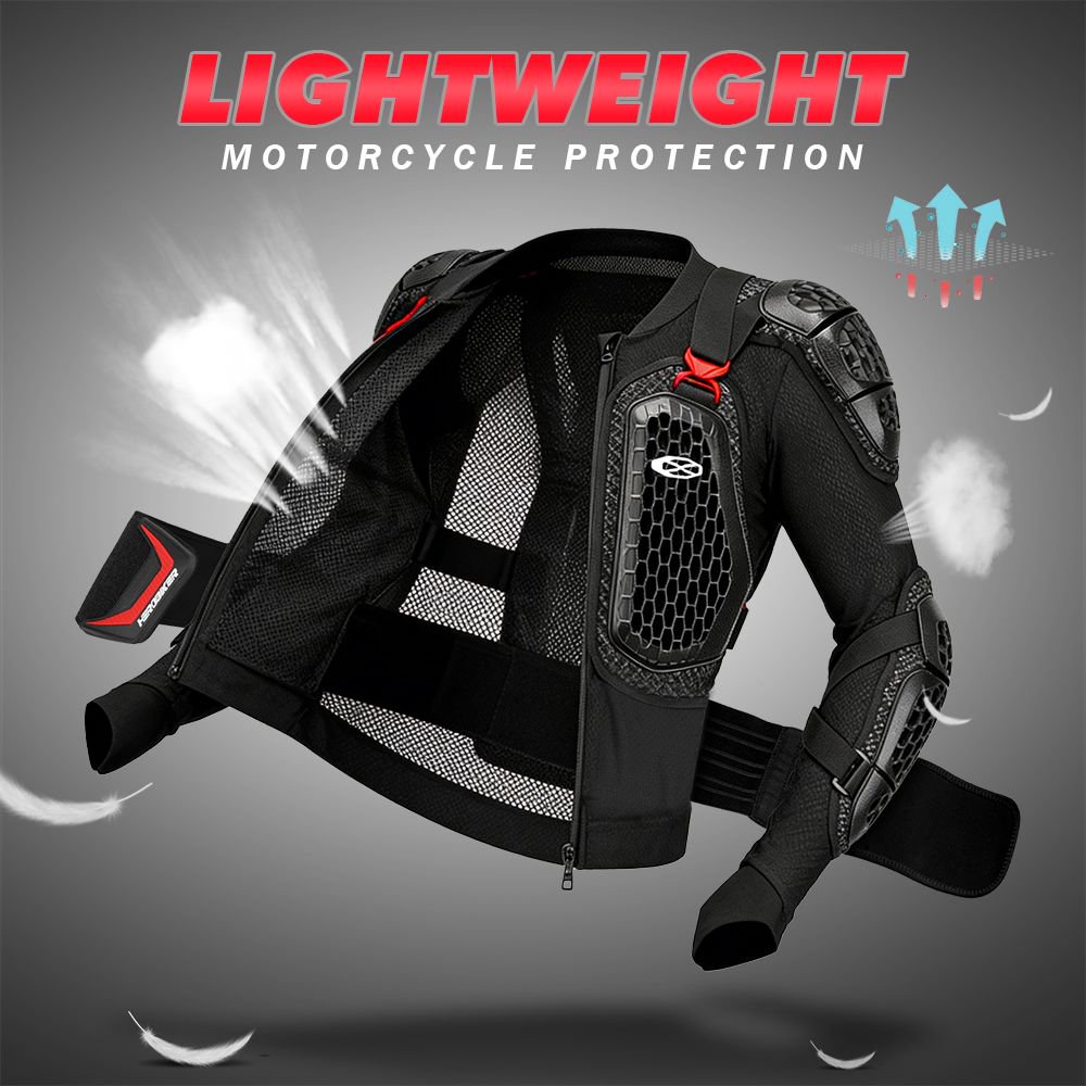Motorcycle Gear Mens - Sommer Atmungsaktive Motorradjacke Vollkörper-Rüstung Herren Motorrad